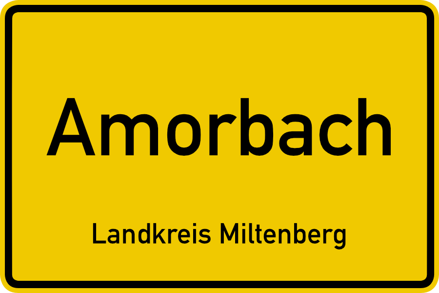 Ortsschild Amorbach Ortsschild Amorbach