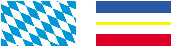 Landesflaggen Bayern und Mecklenburg-Vorpommern Landesflaggen Bayern und Mecklenburg-Vorpommern
