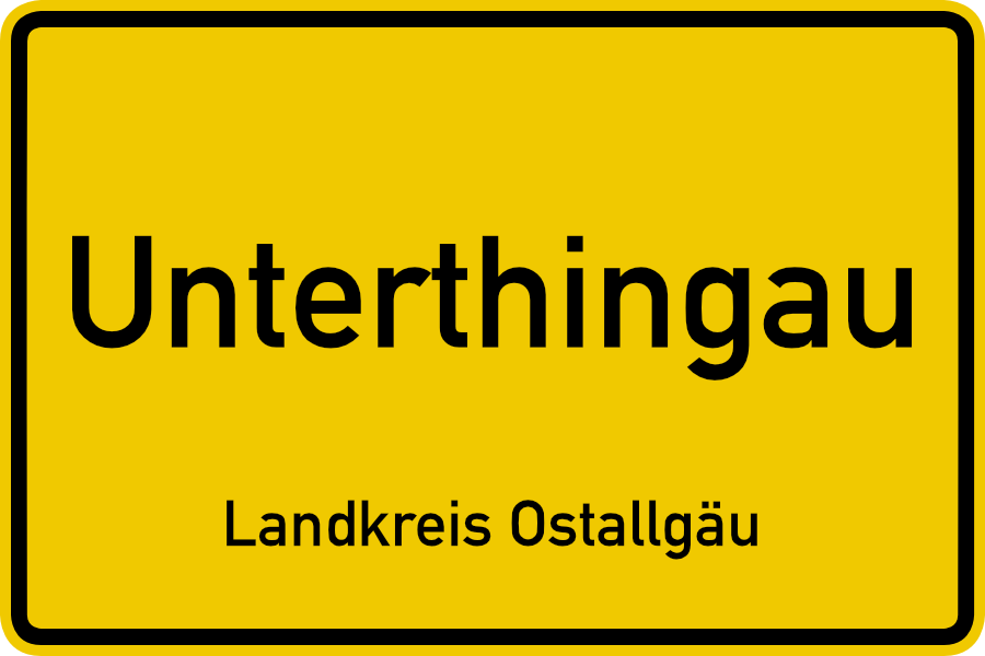 Ortsschild Unterthingau Ortsschild Unterthingau